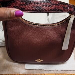 Coach Hobo bag and matching wallet, burgundy